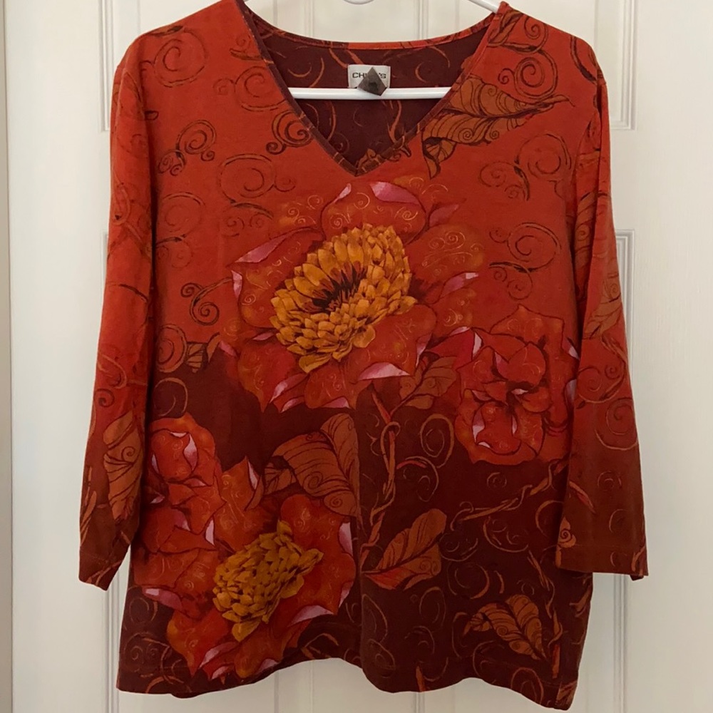 Chico’s Floral Knit Top